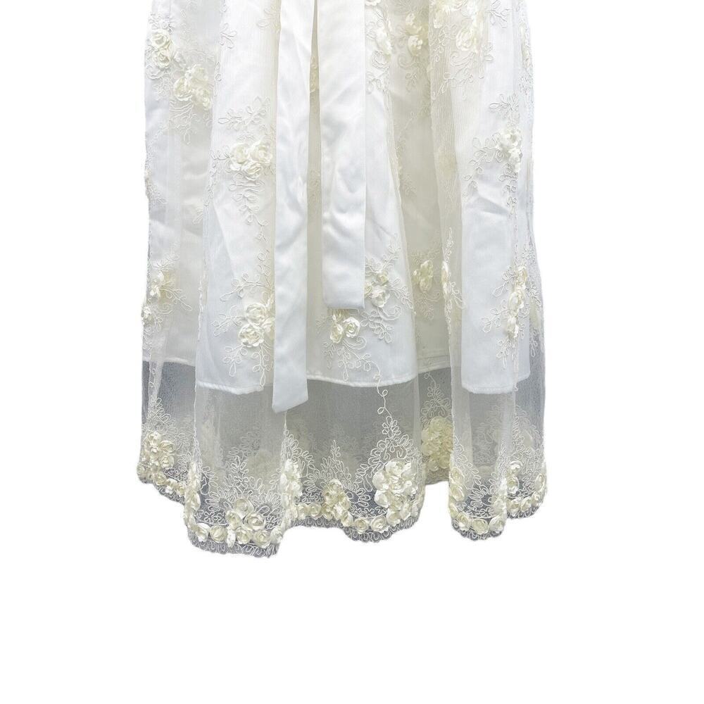 Heart Of Haute Bettie Paige White Cream Lace Formal Wedding Dress Womens 8 — image 8 of 8